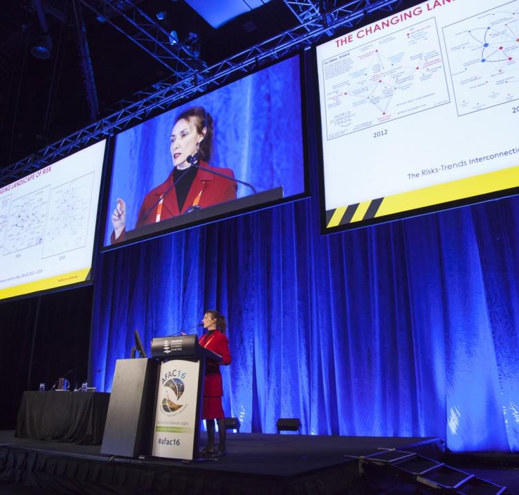 Celete Young at the AFAC16 conference.