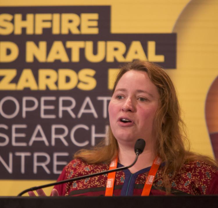 Dr Anna Lukasiewicz at the AFAC16 Research Forum in Brisbane. Photo: Bushfire and Natural Hazards CRC