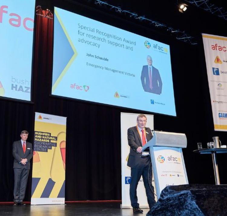 Researchers recognised for their research across a range of natural hazards science at AFAC18 powered by INTERSHUTZ.