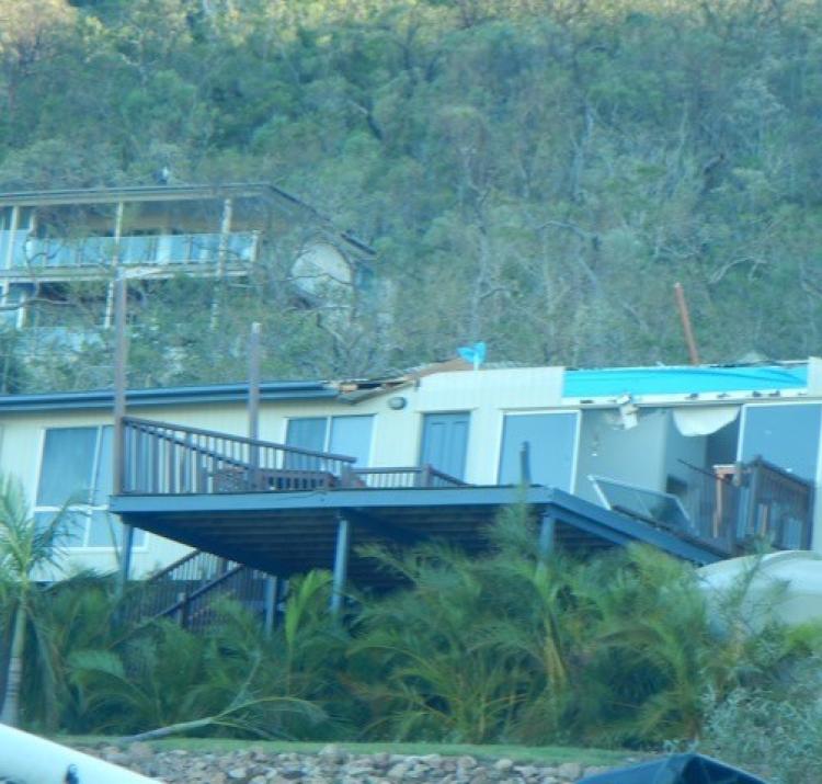 Damage to a house at Airlie Beach following Cyclone Debbie. Photo: Cyclone Testing Station