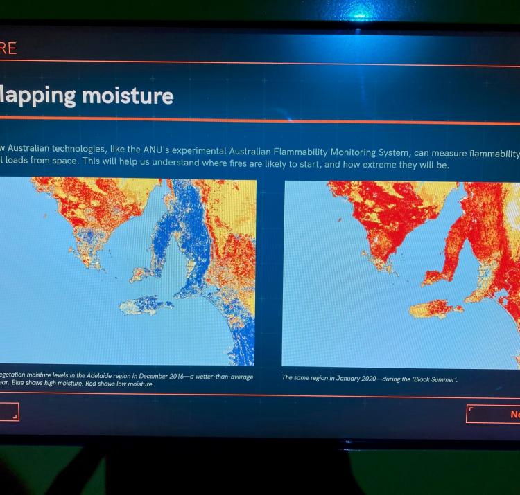 The Australian Flammability Monitoring System is being featured in two new exhibitions, including at the Australian Space Discovery Centre, pictured above. Photo: Questacon.