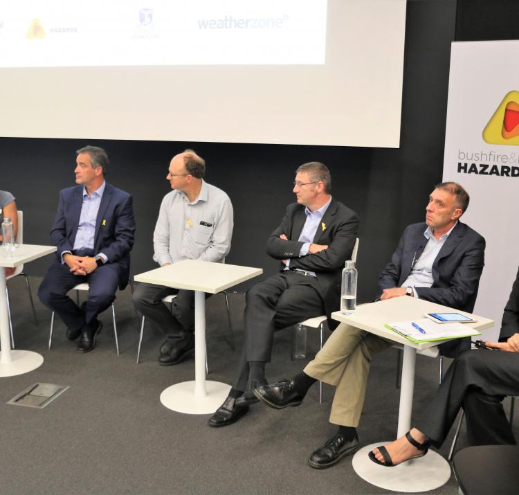 The AMOS panel discuss. From right to left: MC Tanya Hay, Prof Michael Reeder, Dr Mika Peace, Dr Paul Fox-Hughes, Alen Slijepcevic, Dr Richard Thornton