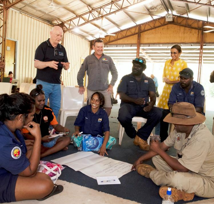 Researchers from the Darwin Centre for Bushfire Research collaborated with Indigenous community leaders and land managers to identify emergency management needs in northern Australia. Photo: Prof Jeremy Russell-Smith, CDU.