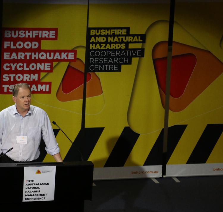 CRC Research Director John Bates presenting at the Australasian Natural Hazards Management Conference 2019