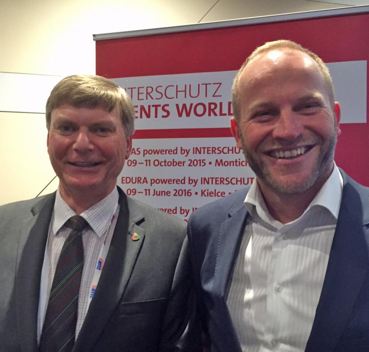 AFAC CEO Stuart Ellis and Harvey Stockbridge, Managing Director of Hannover Fairs Australia