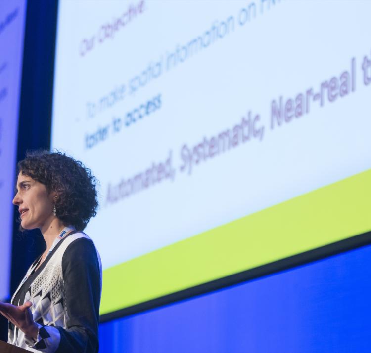 Dr Marta Yebra at the 2017 Research Forum 