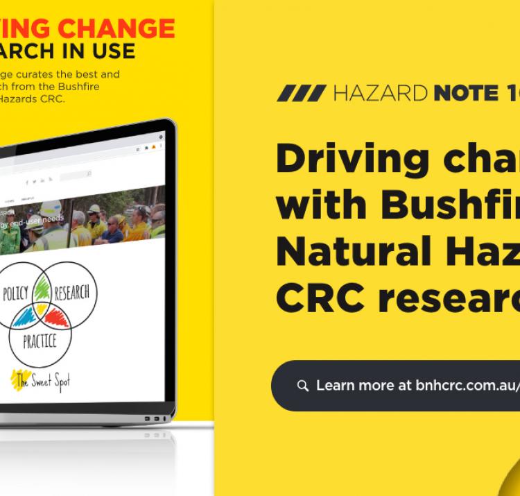 Driving change with Bushfire and Natural Hazards CRC research