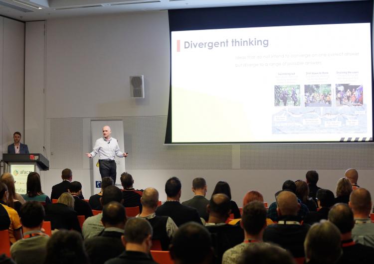 Dr Steve Curnin and A/Prof Ben Brooks present their research at the AFAC19 conference.