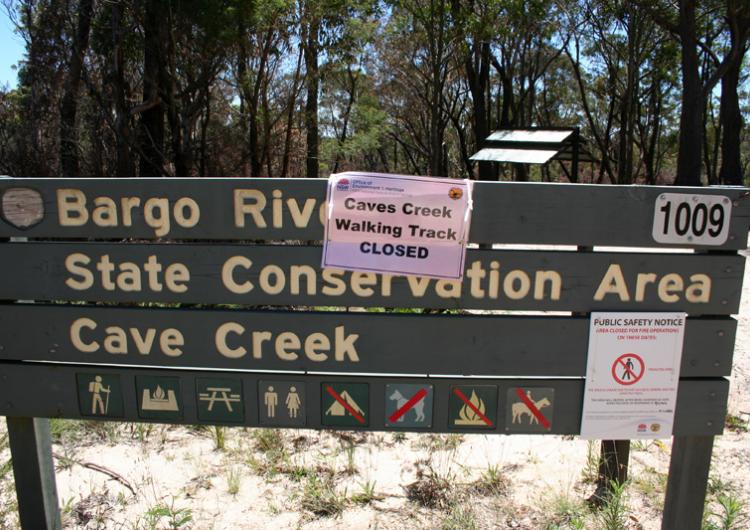 Park closure due to bushfire NSW 2013