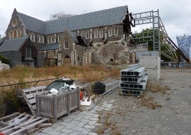 Damage to heritage building from Christchurch earthquake.