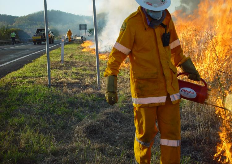 Prescribed burning in Queensland. Photo: QRFS.