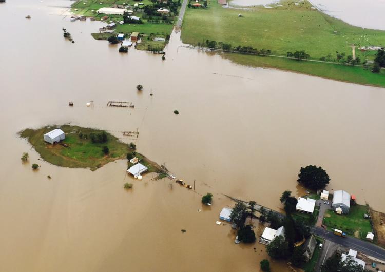Flooding at Dungog. Photo: NSW RFS.