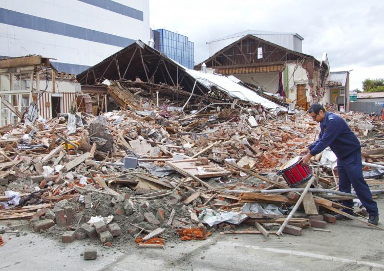 Earthquake damage in Christchurch. Photo: John McCombe