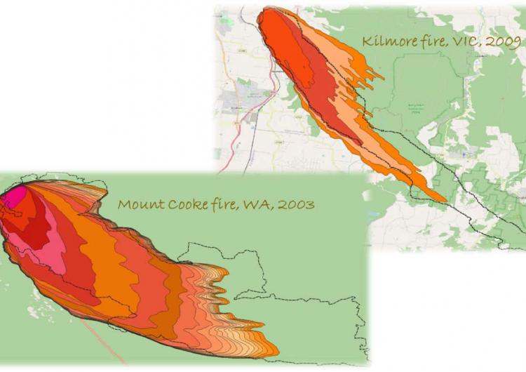 Mount Cook fire and Kilmore fire maps. 