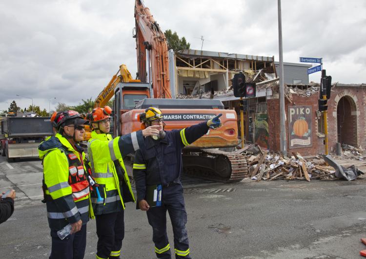 Building damage from the 2011 Christchurch earthquake. Photo credit: John McCombe.