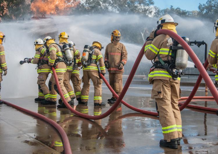 MFS firefighters in action. Photo: MFS