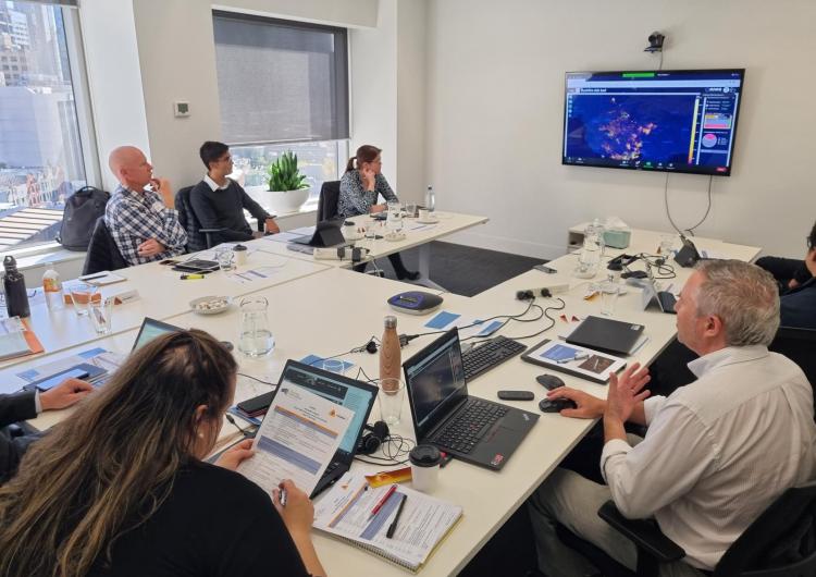 Researchers and representatives of the Australian energy sector met in May to collaborate on new research into the risks posed by catastrophic bushfires. Photo: BNHCRC. 