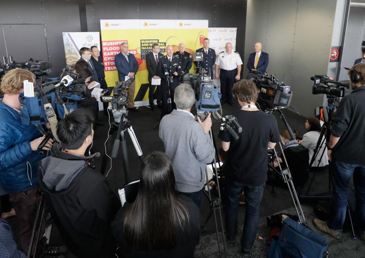 Dr Richard Thornton, fire chiefs, commissioners and the Bureau of Meteorology gathered in Melbourne at AFAC19 to launch the Australian Seasonal Bushfire Outlook.