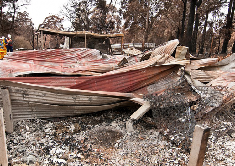 The Township of Kinglake suffered the loss of many buildings. Photo: CSIRO