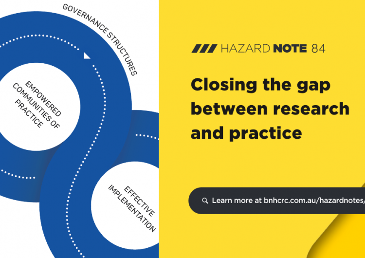 Hazard Note 84 – Closing the gap between research and practice