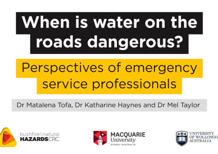 When is water on the roads dangerous?