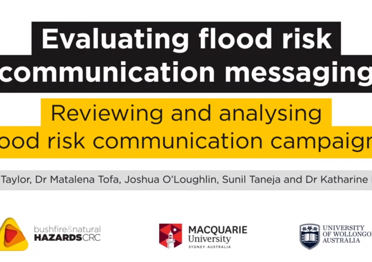 Evaluating flood risk communication messaging