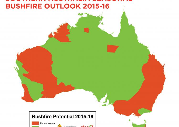 Bushfire outlook for southern Australia 2015-16
