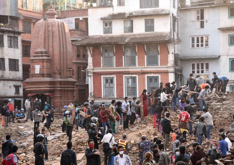 Searching for survivors in Kathmandu. Photo by think4photop, Shutterstock 