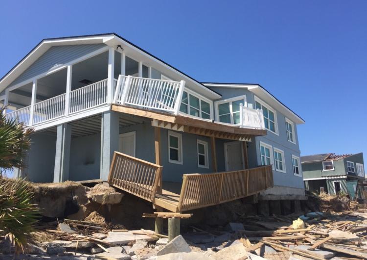 Storm surge damage at Ponte Vedra Florida from Hurricane Irma. Photo by Daniel Smith, Cyclone Testing Station.