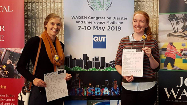 Dr Kaitlyn Watson and Dr Elizabeth McCourt at WADEM Congress and the launch of the Primary Care Special Interest Group. Photo: Dr Penelope Burns