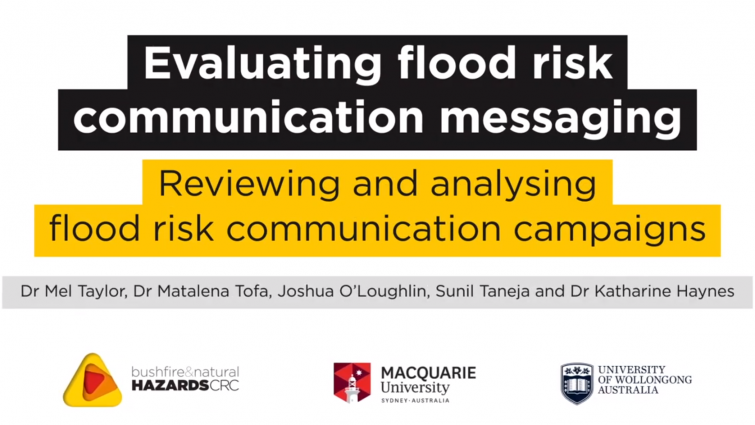 Evaluating flood risk communication messaging