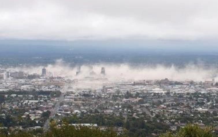 Dust clouds of the February 2011 Christchurch earthquake. Photo: Gillian Needham