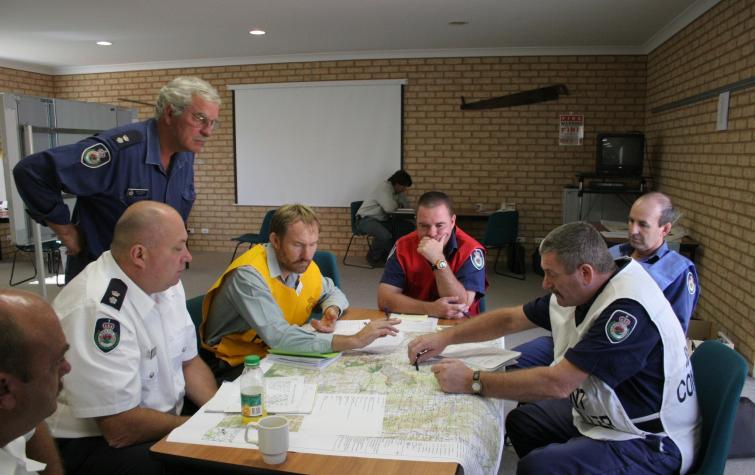 Decision making in an emergency response context. Photo: NSW RFS.