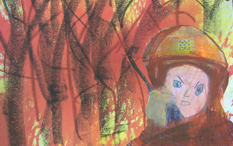 Children's artwork courtesy of 'Fire and Drought: Through the eyes of a child', Anglicare Victoria, Hume region.