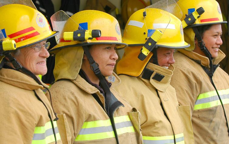 Rural and urban female volunteers at Fire and Emergency New Zealand. Photo: FENZ.