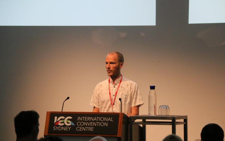 Dr Hamish Clarke presenting at the 2019 International Fire Behaviour and Fuels Conference