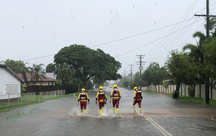 QFES Emergency Officers during the 2019 Townsville Floods. Photo: QFES