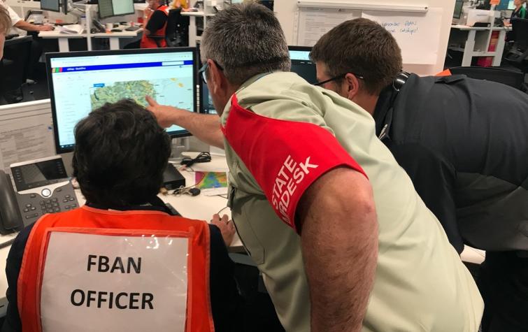  FBANs and users interact in the Victorian State Control Centre, January 2020. Photo: Timothy Neale