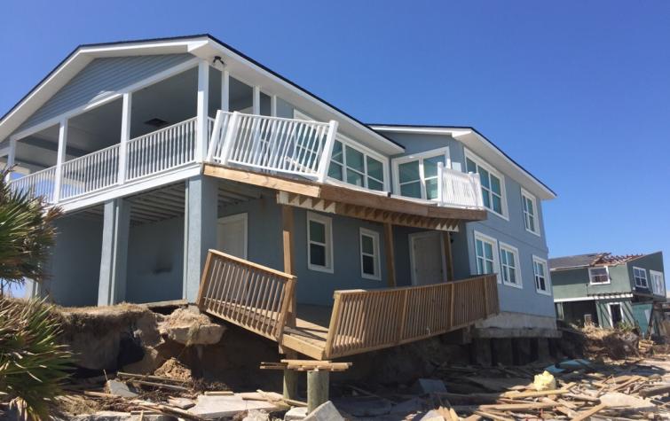 Storm surge damage at Ponte Vedra Florida from Hurricane Irma. Photo by Daniel Smith, Cyclone Testing Station.