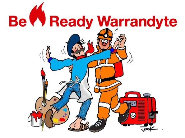 A cartoon developed to promote the Be Ready Warrandyte project