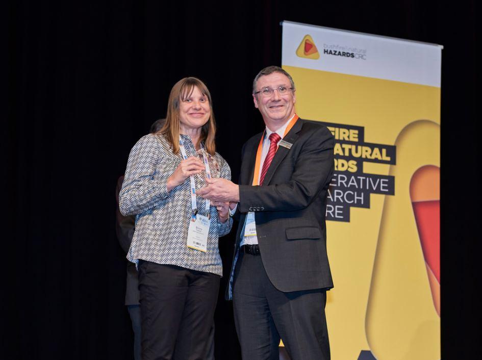 Dr Briony Towers was recognised as an early career researcher at the CRC.