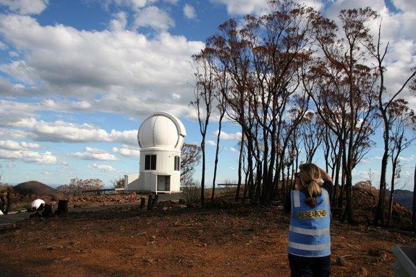 Researchers visited the Siding Spring Observatory to gain important insights after the Coonabarabran bushfire. 