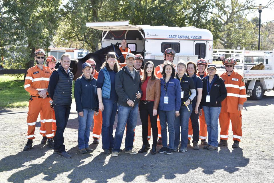 Dr Taylor with members of the Hawkesbury-Nepean Floodplain strategy team and NSW SES at the Horse Owner Emergency Preparedness Open Day 2019