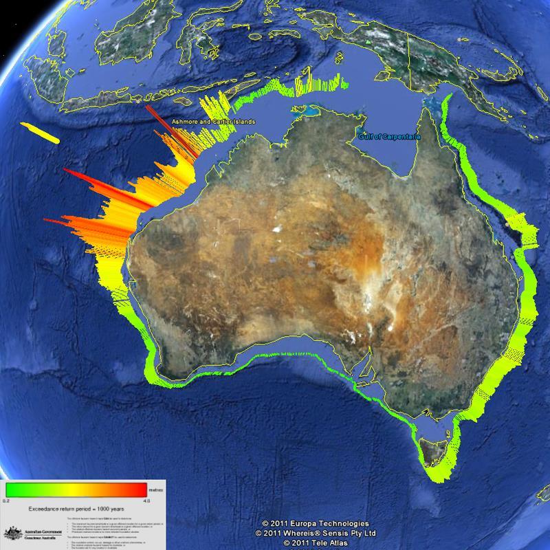 2011 National offshore Probabilistic Tsunami Hazard Assessment (PTHA). Photo: Geoscience Australia