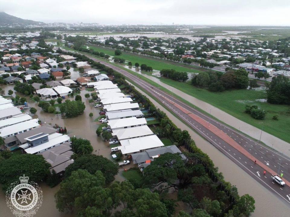 Flooding in the Townsville suburb of Oonoomba 2019. Photo: QFES.