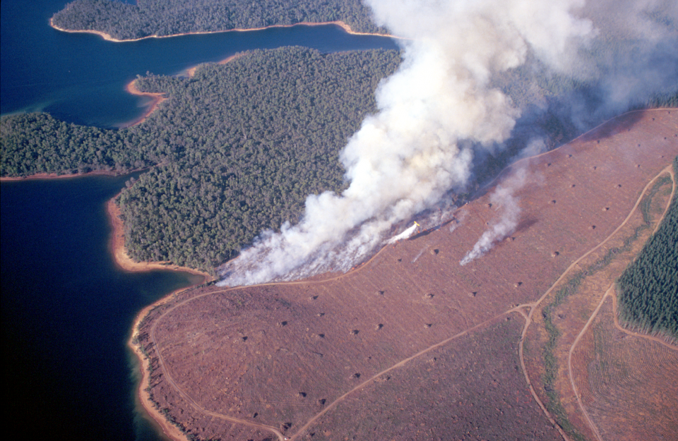 This study is looking at the effects of fire on catchment hydrology.