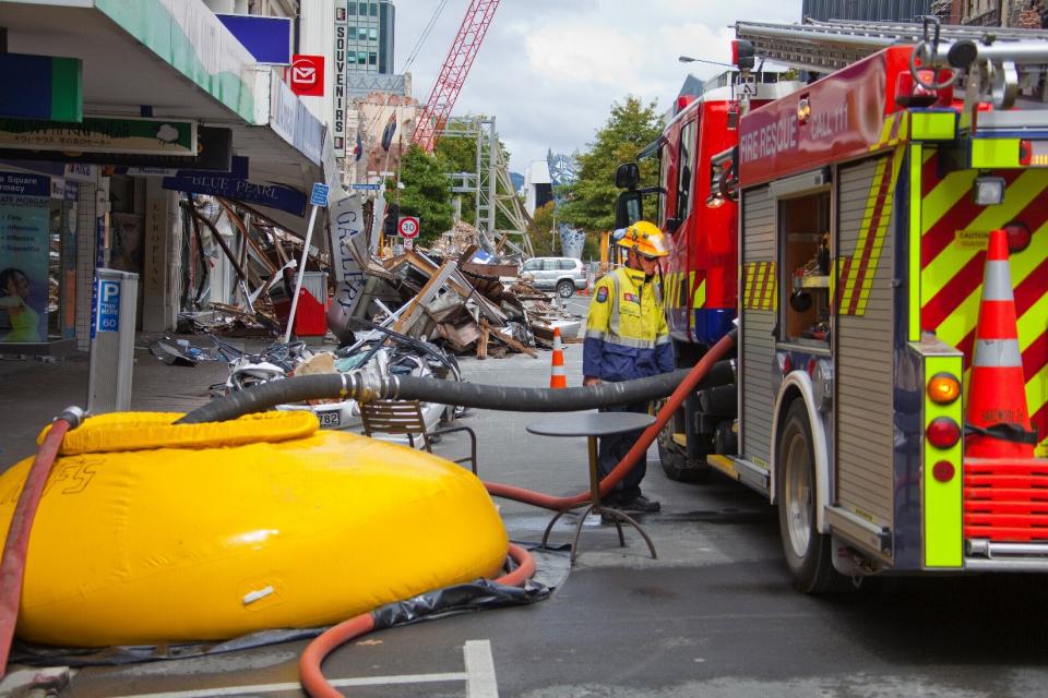 Fire emergency services respond to the 2011 Christchurch earthquakes. Picture: John McCombe, Fire and Emergency New Zealand