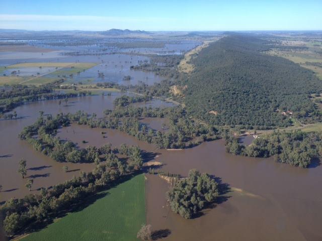 Floodwaters in NSW. Photo credit: Alex Chesser.