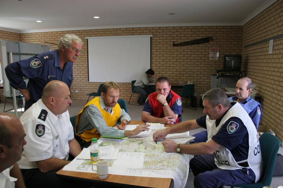Disaster response coordinators. Photo credit: NSW RFS.