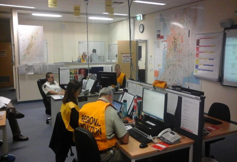 South Australian Country Fire Service Region 1 Coordination Centre. Photo: Chris Bearman.